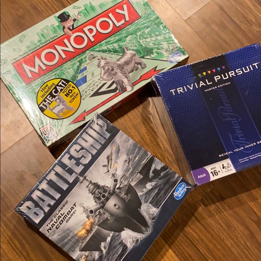 Classic Games Monopoly Trivial Pursuit Battleship